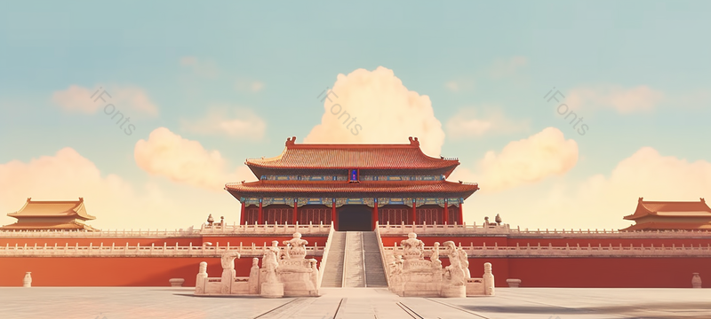 中国故宫建筑午门红墙插画,插画/手绘图,插画/手绘图库,插画/手绘图下载,插画/手绘